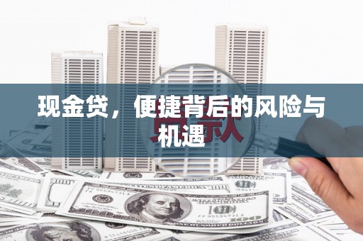 埌东现金贷，便捷背后的风险与机遇