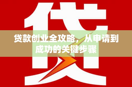 埌东贷款创业全攻略，从申请到成功的关键步骤