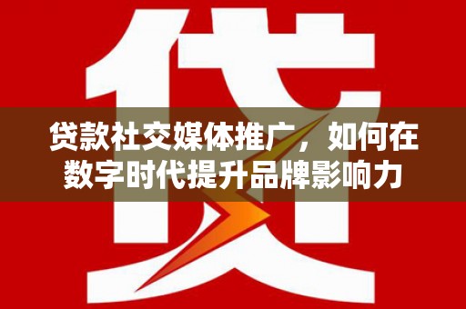 埌东贷款社交媒体推广，如何在数字时代提升品牌影响力
