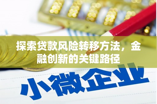 埌东探索贷款风险转移方法，金融创新的关键路径