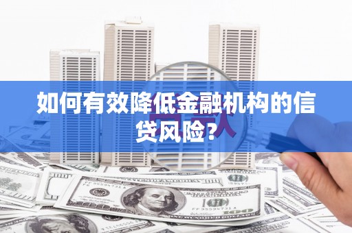 埌东如何有效降低金融机构的信贷风险？