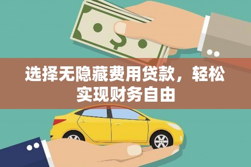 埌东选择无隐藏费用贷款，轻松实现财务自由