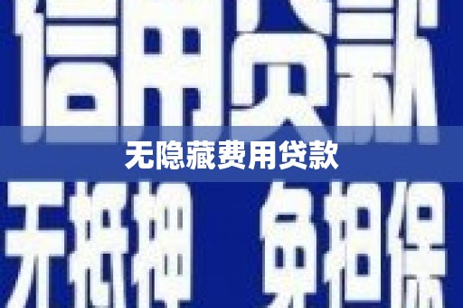 埌东无隐藏费用贷款