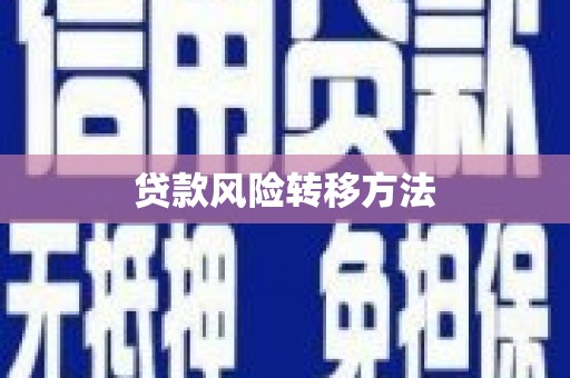 埌东贷款风险转移方法 埌东贷款风险转移方法