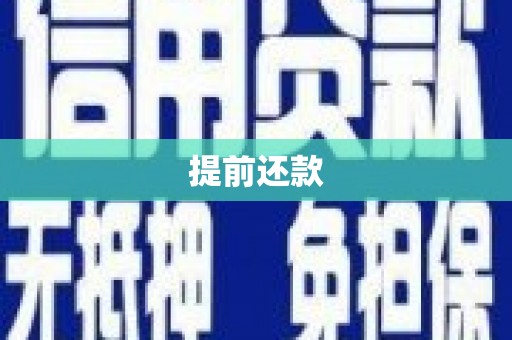 埌东提前还款