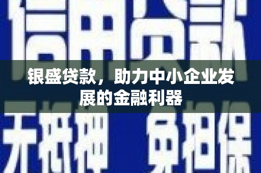 埌东银盛贷款，助力中小企业发展的金融利器