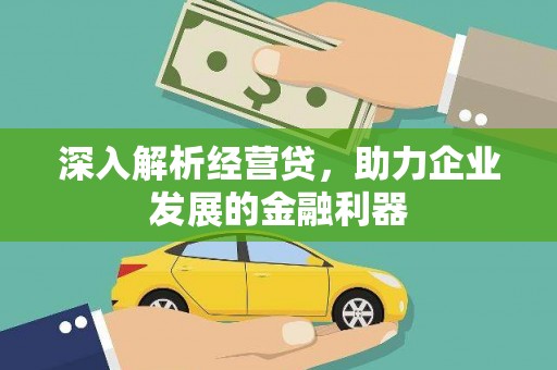 埌东深入解析经营贷，助力企业发展的金融利器