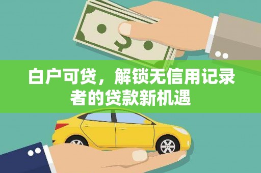 埌东白户可贷，解锁无信用记录者的贷款新机遇