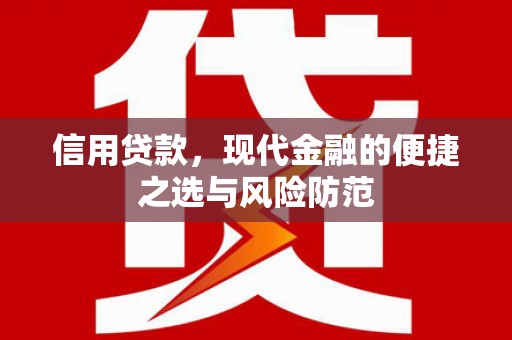 埌东信用贷款，现代金融的便捷之选与风险防范