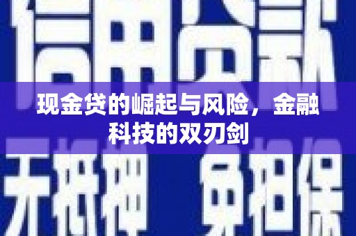 埌东现金贷的崛起与风险，金融科技的双刃剑