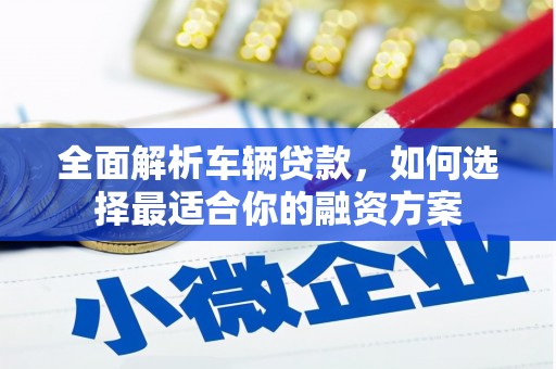 埌东全面解析车辆贷款，如何选择最适合你的融资方案