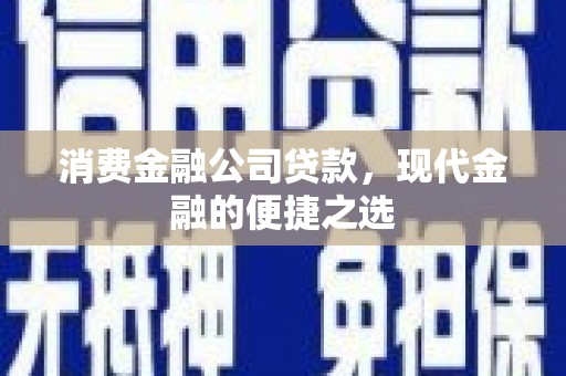 埌东消费金融公司贷款，现代金融的便捷之选