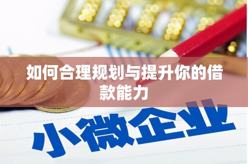 埌东如何合理规划与提升你的借款能力