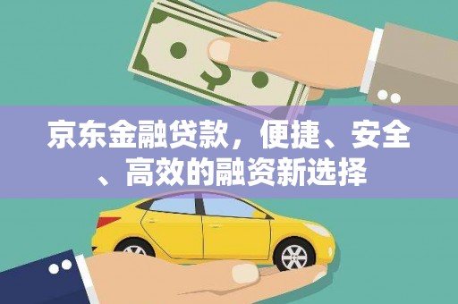 埌东京东金融贷款，便捷、安全、高效的融资新选择